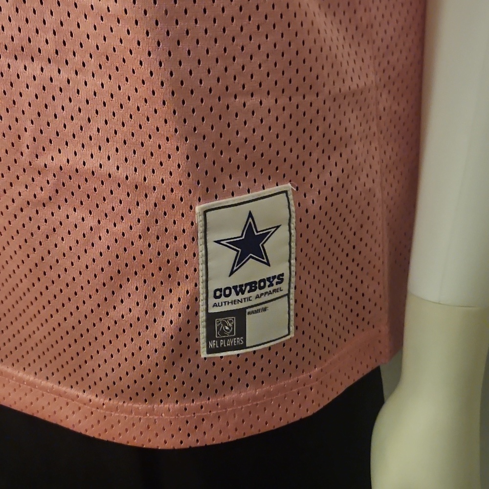 Dallas Cowboys Candy Pink V-Neck Tony Romo Number 9 Sports Jersey - Picture 5 of 8
